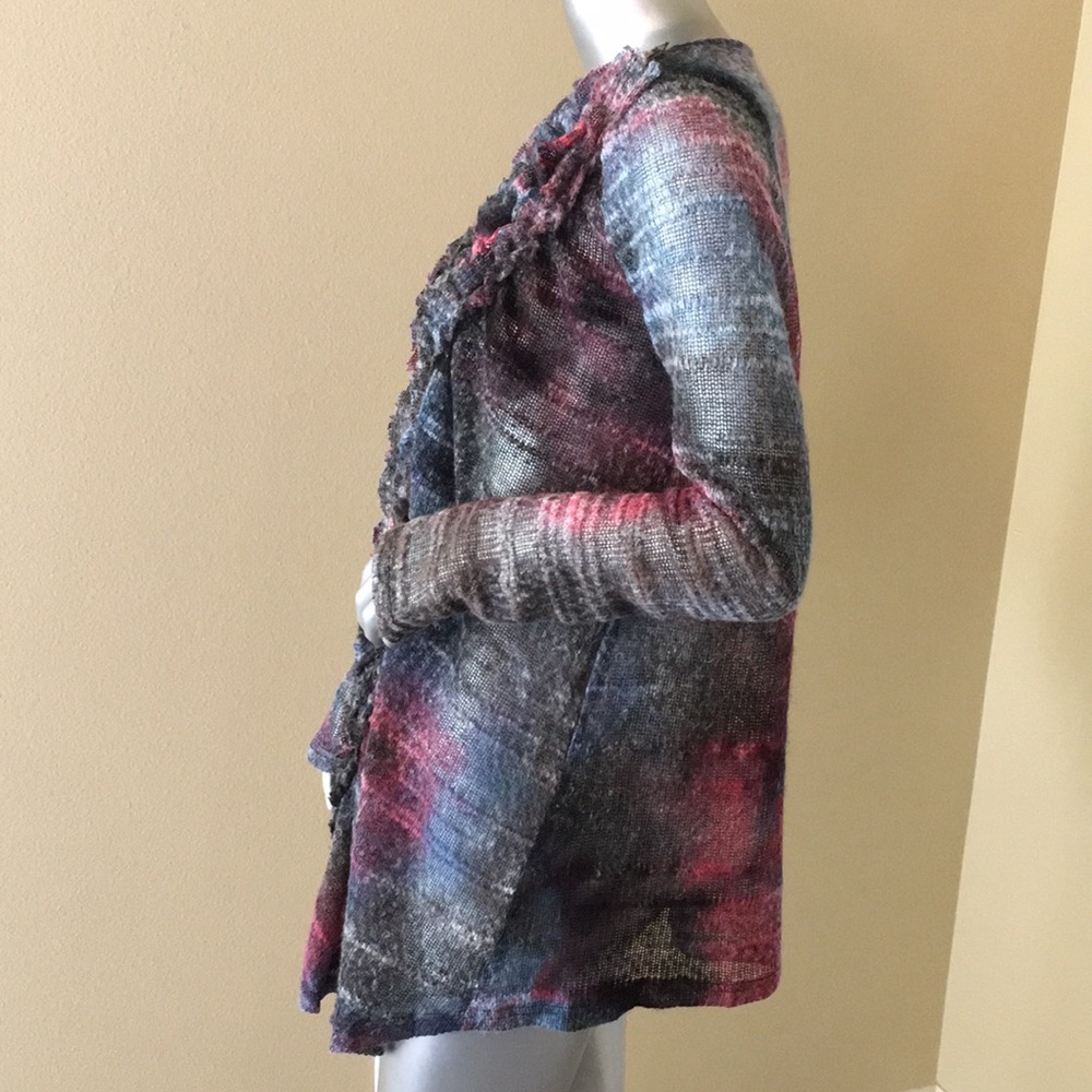C. Oliver Ruffle Cardigan Sweater - Picture 4 of 11